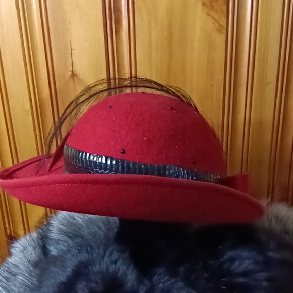 Elegant Red Women's Hat